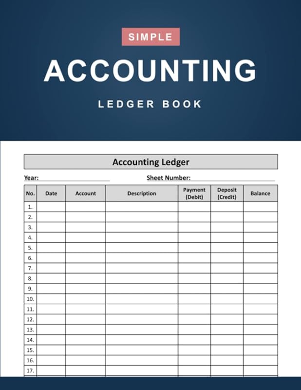 Accounting Ledger Book: Simple Accounting Ledger for Bookkeeping and Small Business - 120 Pages (8.5" x 11" Inches) by Modern Simple Press