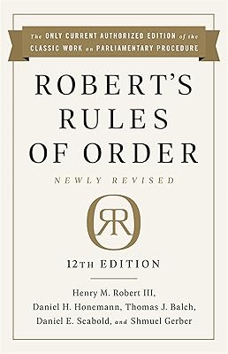 Robert's Rules of Order Newly Revised, 12th edition