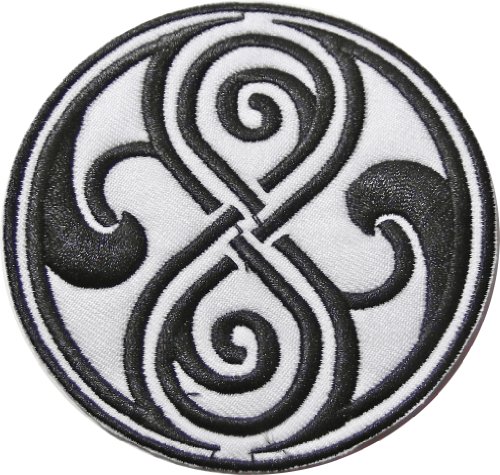 Doctor Who SEAL OF RASSILON Black on White 3 1/2