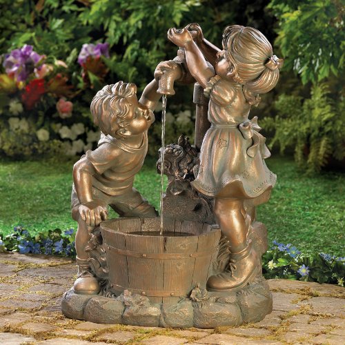 Algopix Similar Product 14 - Playful Children at the Well Fountain