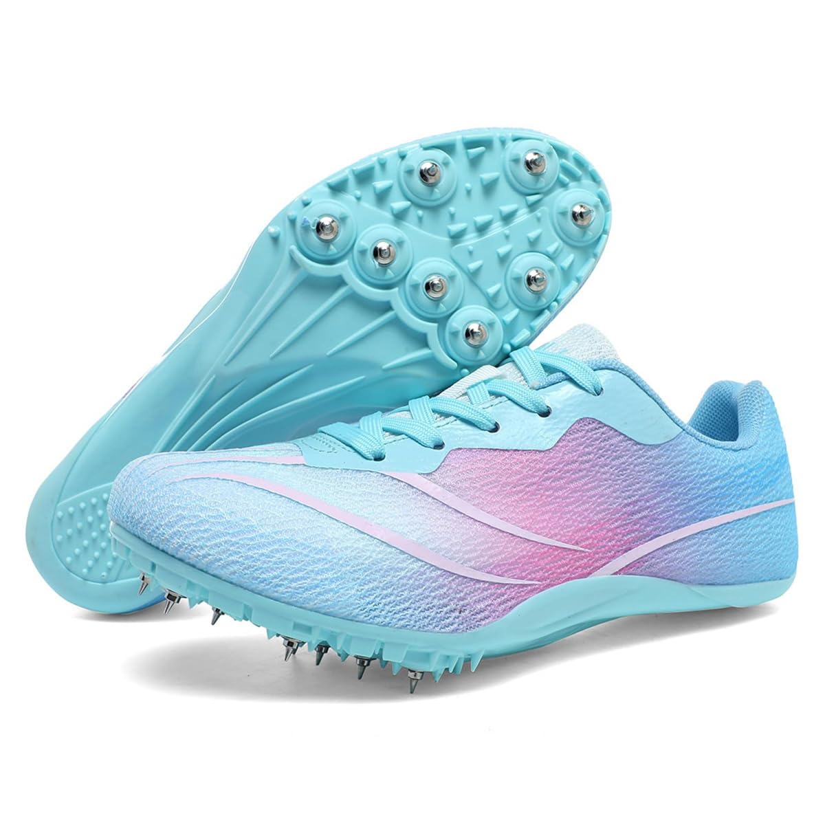 Men's Women's Running Spikes Sneakers, Ultra Lightweight Mesh Breathable Track & Field Shoes Fashion Sprint Trainers_vogvips.com