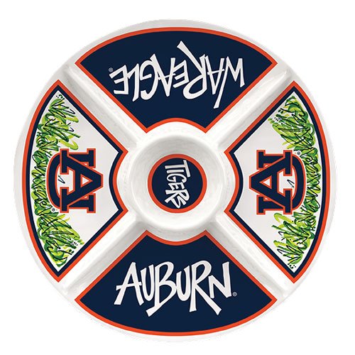 Collegiate Melamine Veggie Tray (Auburn Tigers)