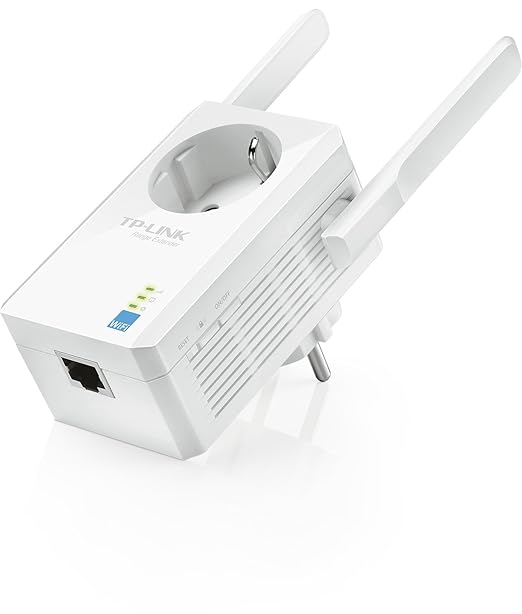 TP-LINK TL-WA860RE - Extensor de red WiFi (N300, Antenas externas, Repetidor, Con enchufe, Puerto LAN, WPS) con cable y LAN