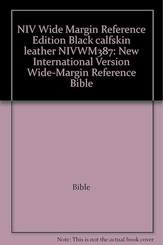 NIV Wide Margin Reference Edition Black calfskin leather NIVWM387 by Anonymous