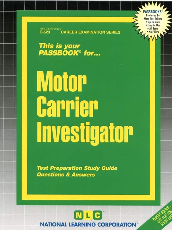 Motor Carrier Investigator(Passbooks) (Career Examination Series) by National Learning Corporation