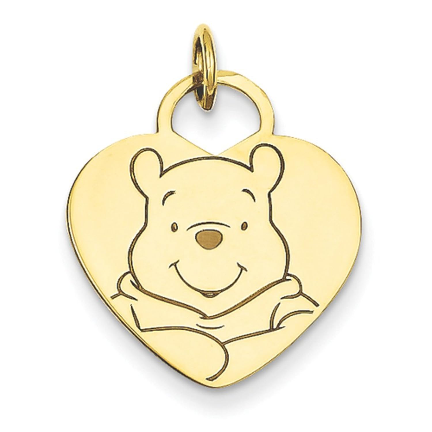 

Disney Collection Gold Plated Sterling Silver Disney Winnie the Pooh Heart Charm