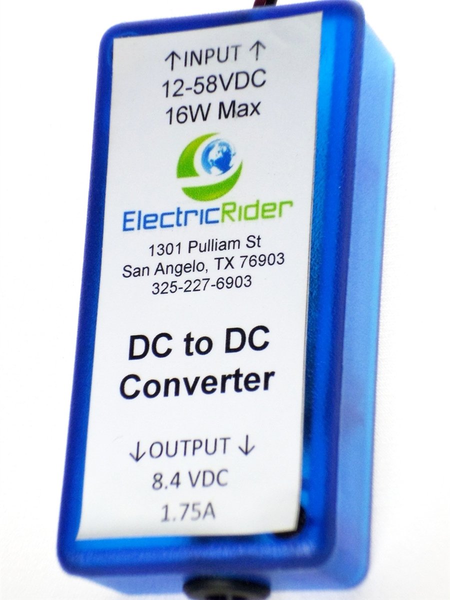 

DC Converter - Input 12-58V - Output 8.4V 1.75A - Anderson Power Poles Input, Stripped Wire Output