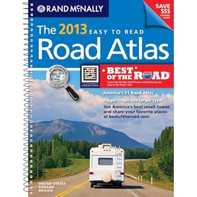 USA, Road Atlas, Midsize Easy To Read, Spiral Bound 2013