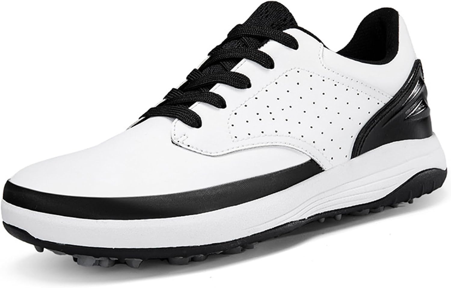 Waterproof Golf Shoes Men's Four Seasons All Weather Spiked Golf Shoes Classic Non-Slip Lace-up Professional_vogvips.com