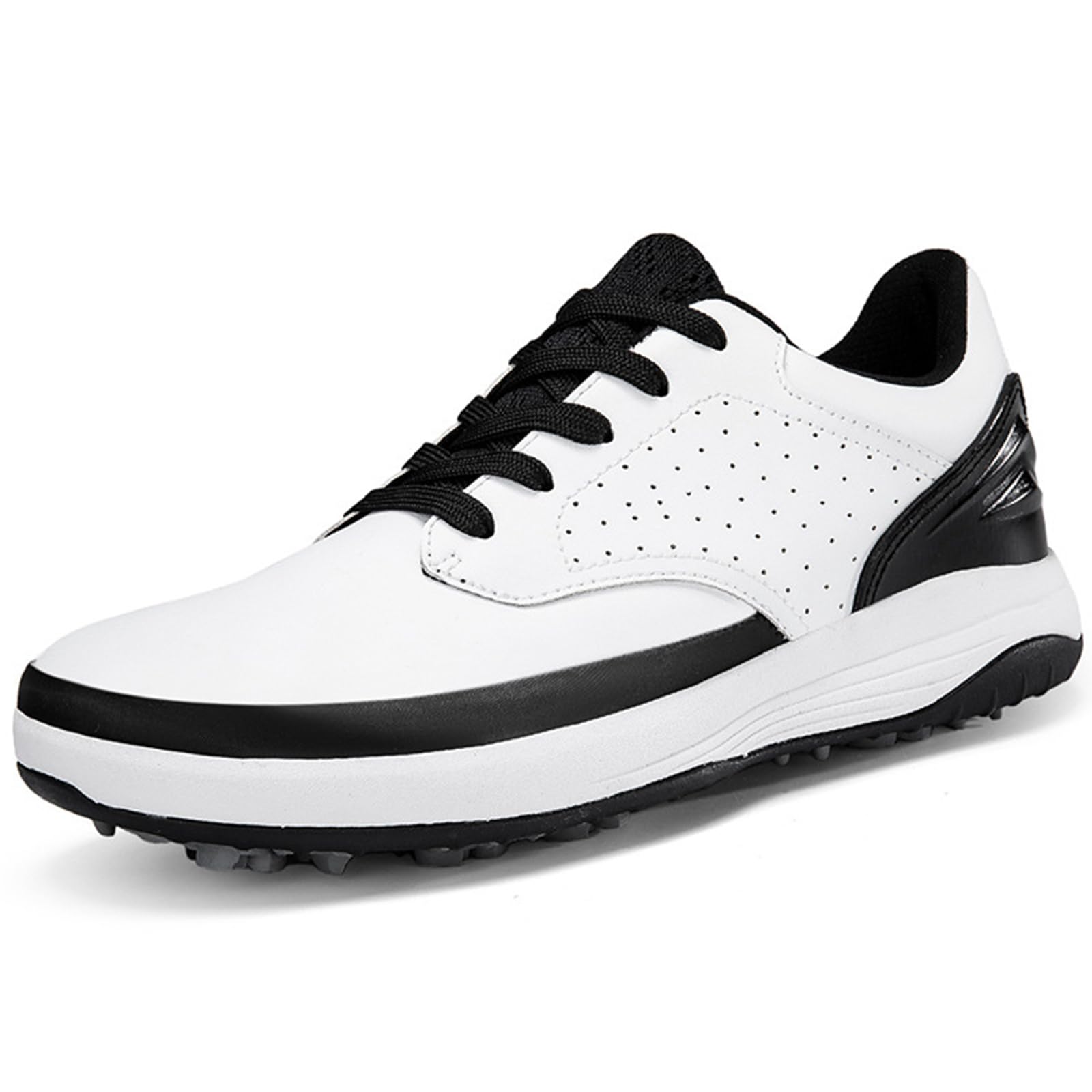 Waterproof Golf Shoes Men's Four Seasons All Weather Spiked Golf Shoes Classic Non-Slip Lace-up Professional_vogvips.com