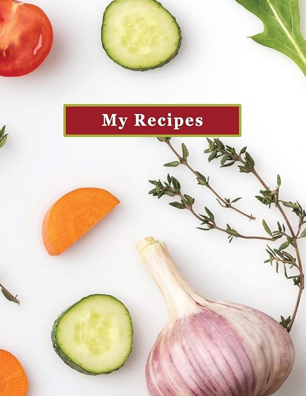 Low Vision My Recipes Blank Personal Cookbook: Large Print and Bold Lines on White Paper for Visually Impaired by Babbs Notes