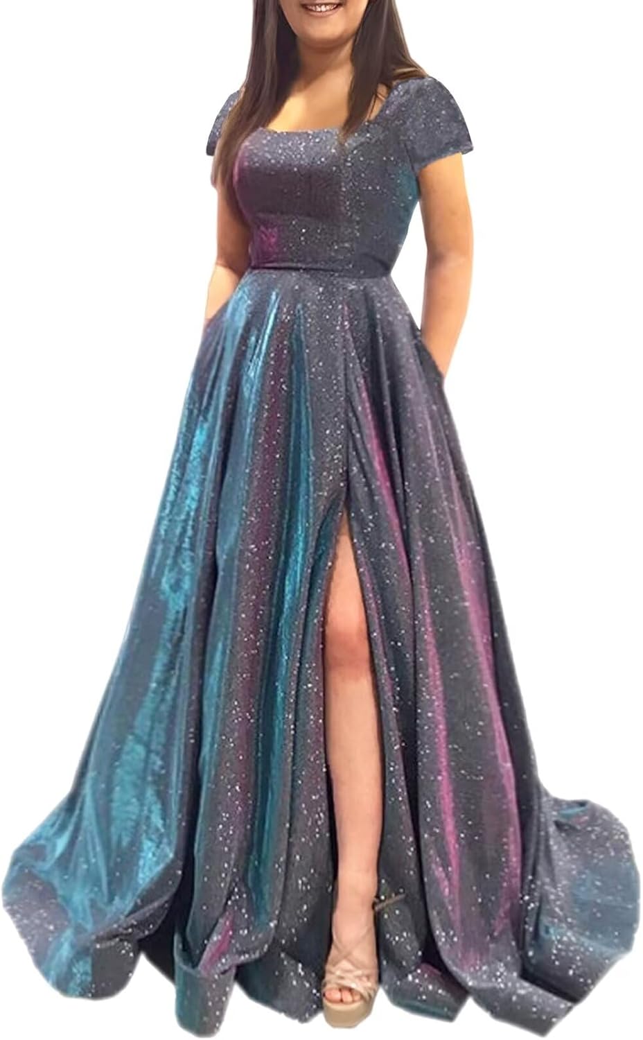 fitted lace wedding dress Amazon plus size prom dresses main image 0