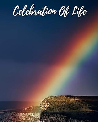 Celebration Of Life: In Loving Memory Funeral Guest Book, Memorial Guest Book, Registration Book, Condolence Book, Celebration Of Life Remembrance Book, Contemporary Matte Finish, Hard Cover