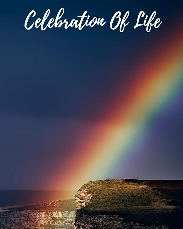 Celebration Of Life: In Loving Memory Funeral Guest Book, Memorial Guest Book, Registration Book, Condolence Book, Celebration Of Life Remembrance Book, Contemporary Matte Finish, Hard Cover by Elva Milina