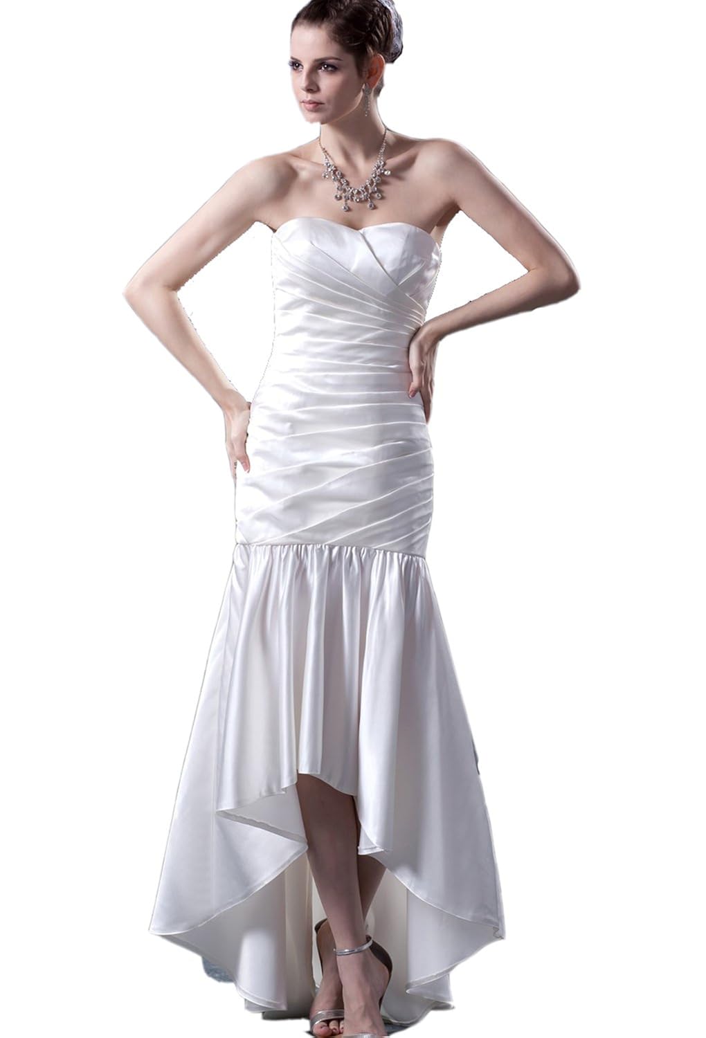 

Albizia Satin Chapel Train Bridal Gown Mermaid Wedding Dresses