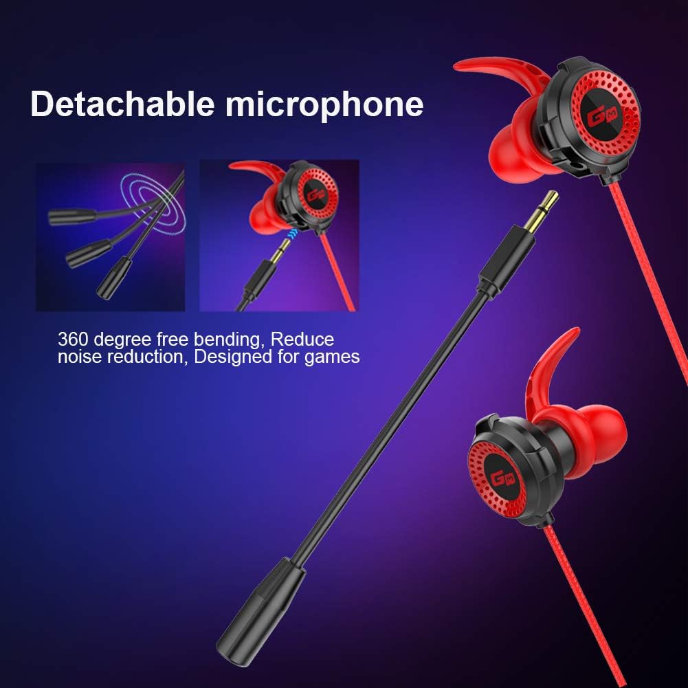 Auricolari cablati Brussel G11-A, auricolari da gioco universali in-ear con microfono, compatibili con tutti i telefoni, PC e lettori MP3 con interfaccia da 3,5 mm, colore nero._voghion.com
