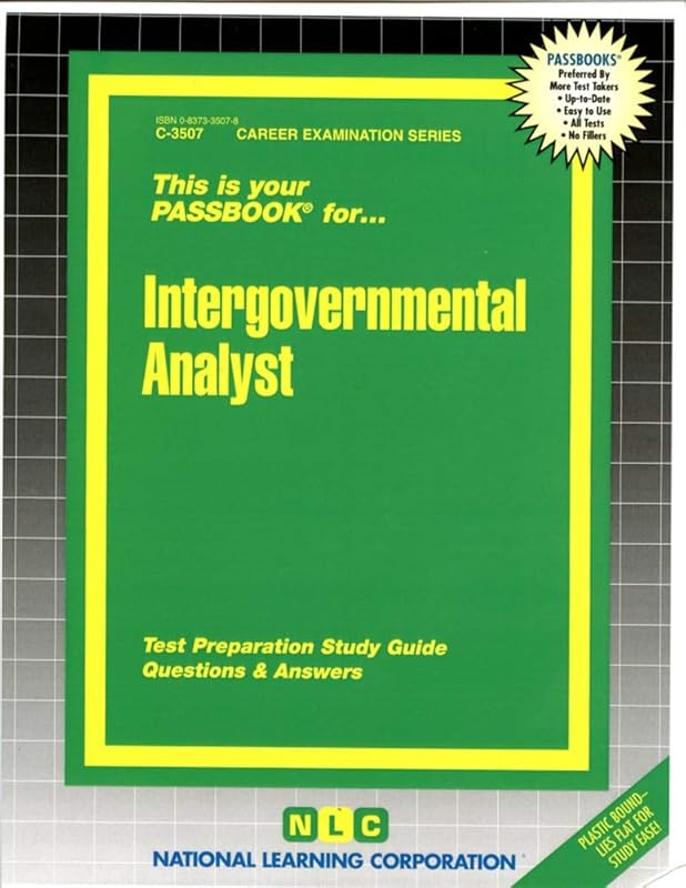 Intergovernmental Analyst(Passbooks) (Career Examination Series) by National Learning Corporation