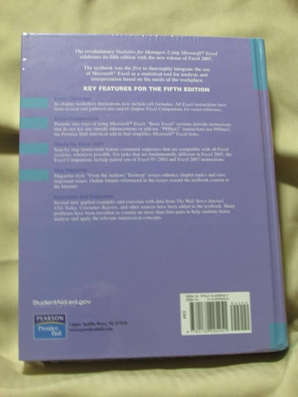 Statistics for Managers Using Microsoft Excel by David M. Levine