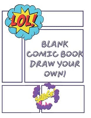 Blank comic book: Blank comic book for kids :create your own comic