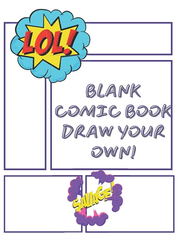 Blank comic book: Blank comic book for kids :create your own comic by Nima Publications