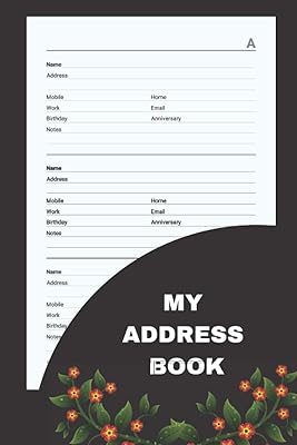 Address Book And Birthday: This Large Print Address Book With Alphabet Index Helps You To Keep Your Important contacts Informations Organized (Name, ... Phone Numbers,...) And Easily Accessible.