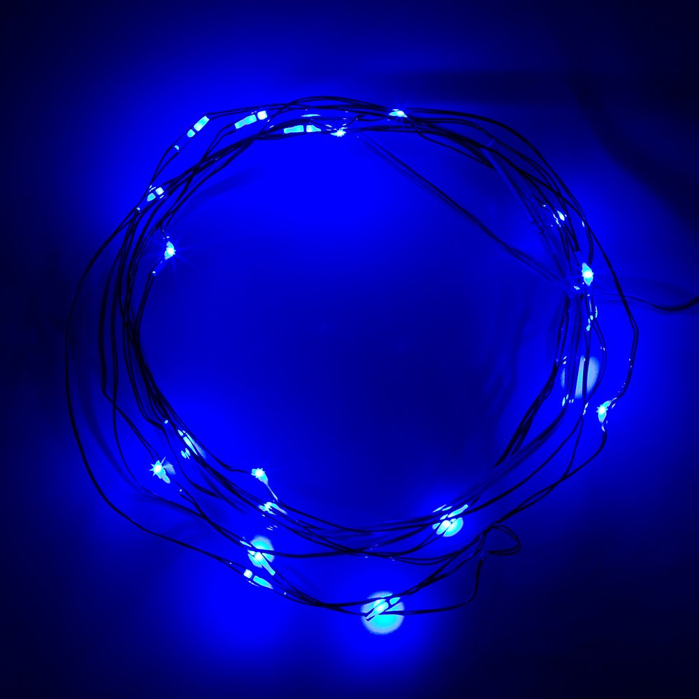 supernight (tm) 7ft/2m 20 leds blue potted plants copper led