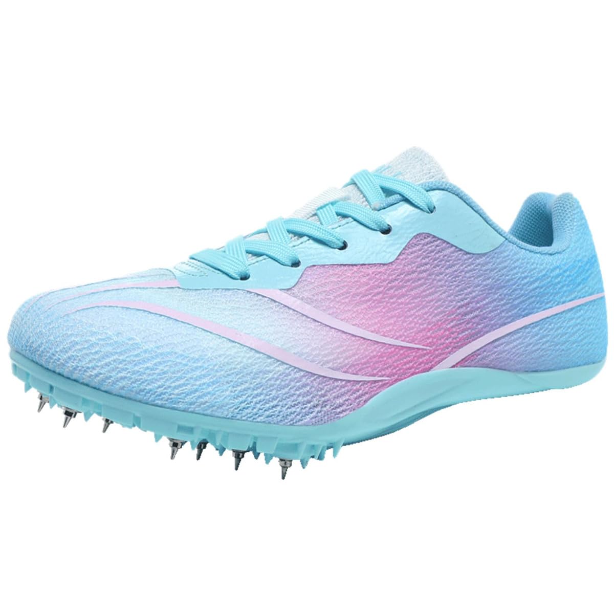 Men's Women's Running Spikes Sneakers, Ultra Lightweight Mesh Breathable Track & Field Shoes Fashion Sprint Trainers_vogvips.com