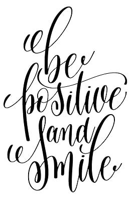 Be Positive And Smile: 6x9 College Ruled Line Paper 150 Pages