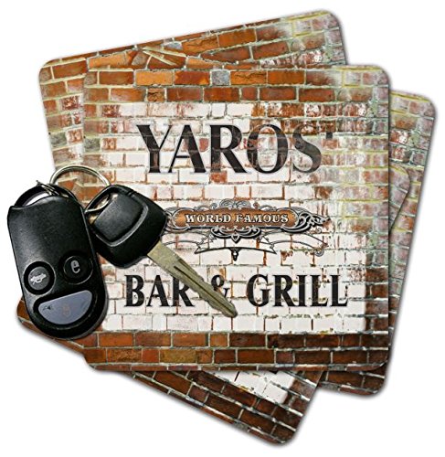 

YAROS' Bar & Grill Brick Wall Coasters - Set of 4