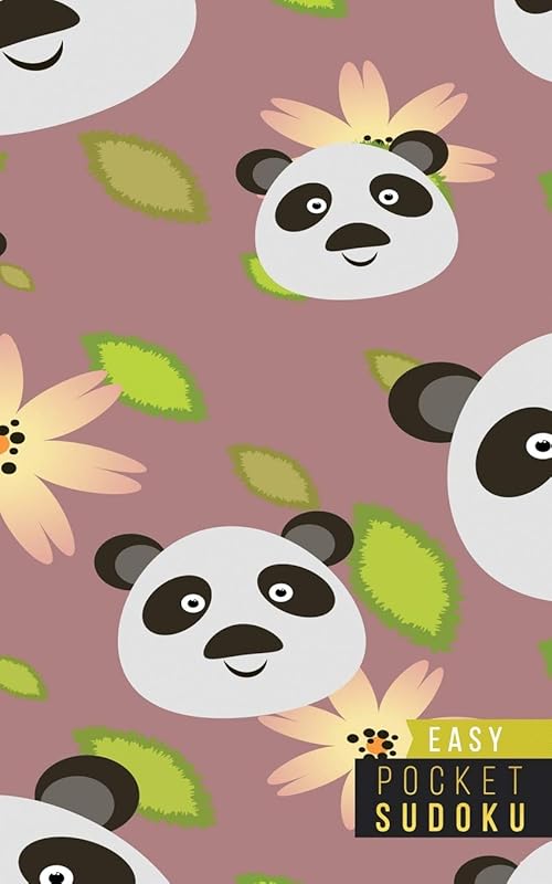 Pocket Sudoku Easy: 158 Easy Sudoku Puzzles | Pocket Sudoku Puzzle Books | Large Print Sudoku Puzzle Books For Adults | Sudoku For Seniors | Travel Size | Pandas by Simply Sudoku