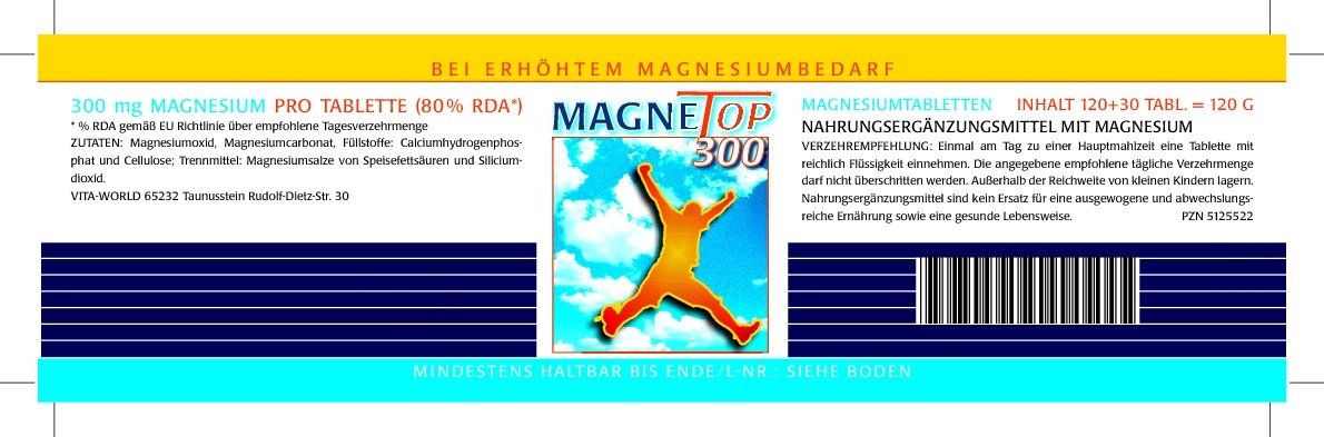 

Magnetop 300mg 120 Tablets Vita World German pharmacy production