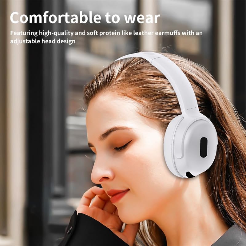 Headset, Long Battery Life Foldable Wireless Bluetooth Headset Stereo Music Sports-Black_voghion.com