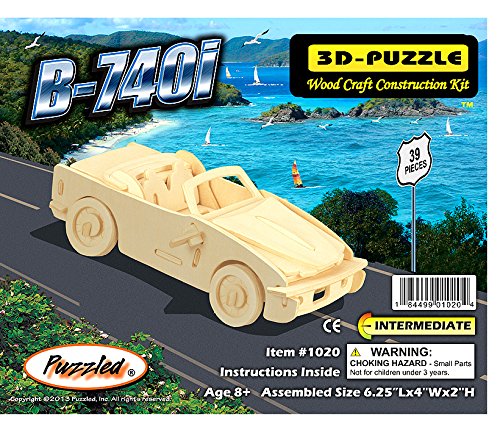 3-D Wooden Puzzle - Car Model B-740I -Affordable Gift for your Little One! Item #DCHI-WPZ-P067