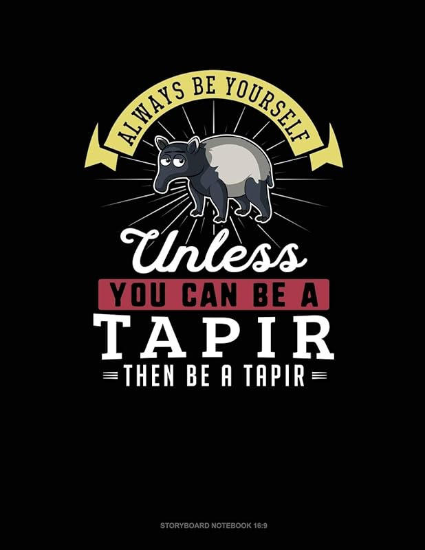 Always Be Yourself Unless You Can Be A Tapir Then Be A Tapir: 6 Columns Columnar Pad by Blue Cloud Novelty