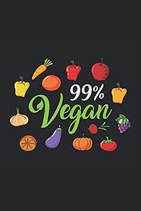 99% VEGAN: Address Book and Password Keeper Alphabetical Tabs (6x9 inches) with 120 pages in the Food Veganism Vegetarian Design