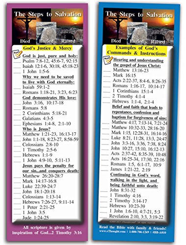 The Steps to Salvation - Pack of 25 Cards (2.75x8.25)