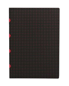 Black on Red / Black on Red Paper-Oh Cahier Circulo A4 Gridded