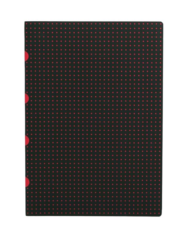 Black on Red / Black on Red Paper-Oh Cahier Circulo A4 Gridded by Paperblanks Journals Ltd