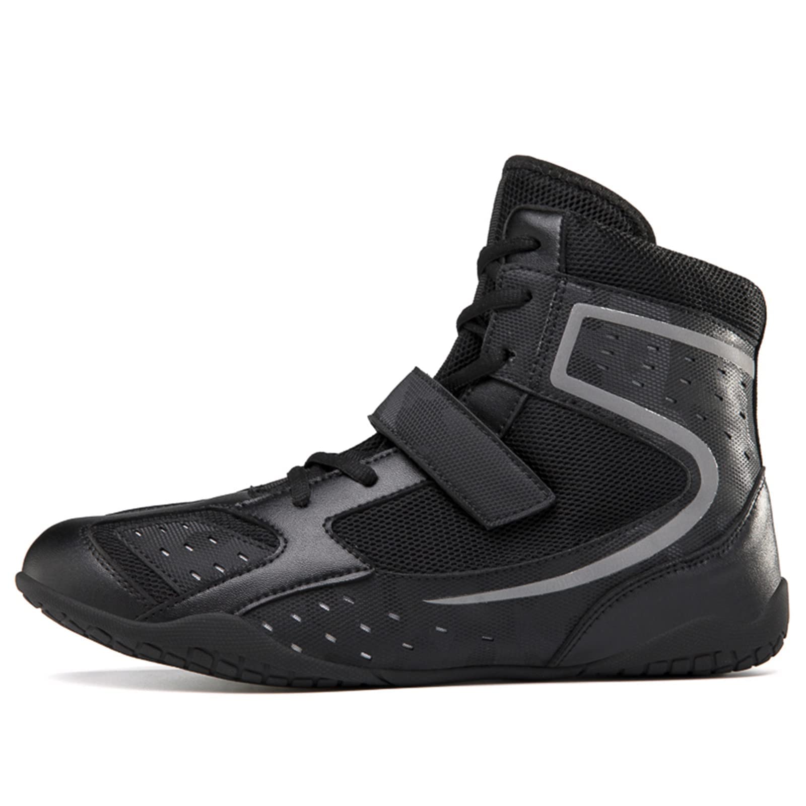 High Top Boxing Boots Comfortable Muay Thai Kickboxing Sparring Athletic Shoes Casual Fashion Sneakers_vogvips.com