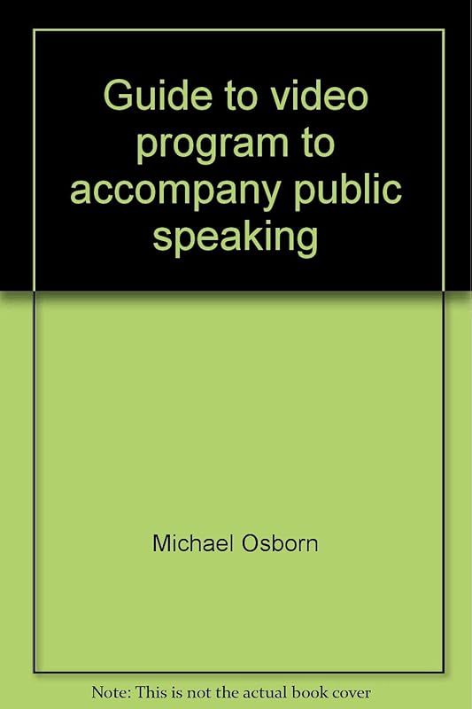 Guide to video program to accompany public speaking by Michael Osborn