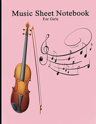 Music Sheet Notbook For Girls: Violin blank sheet music