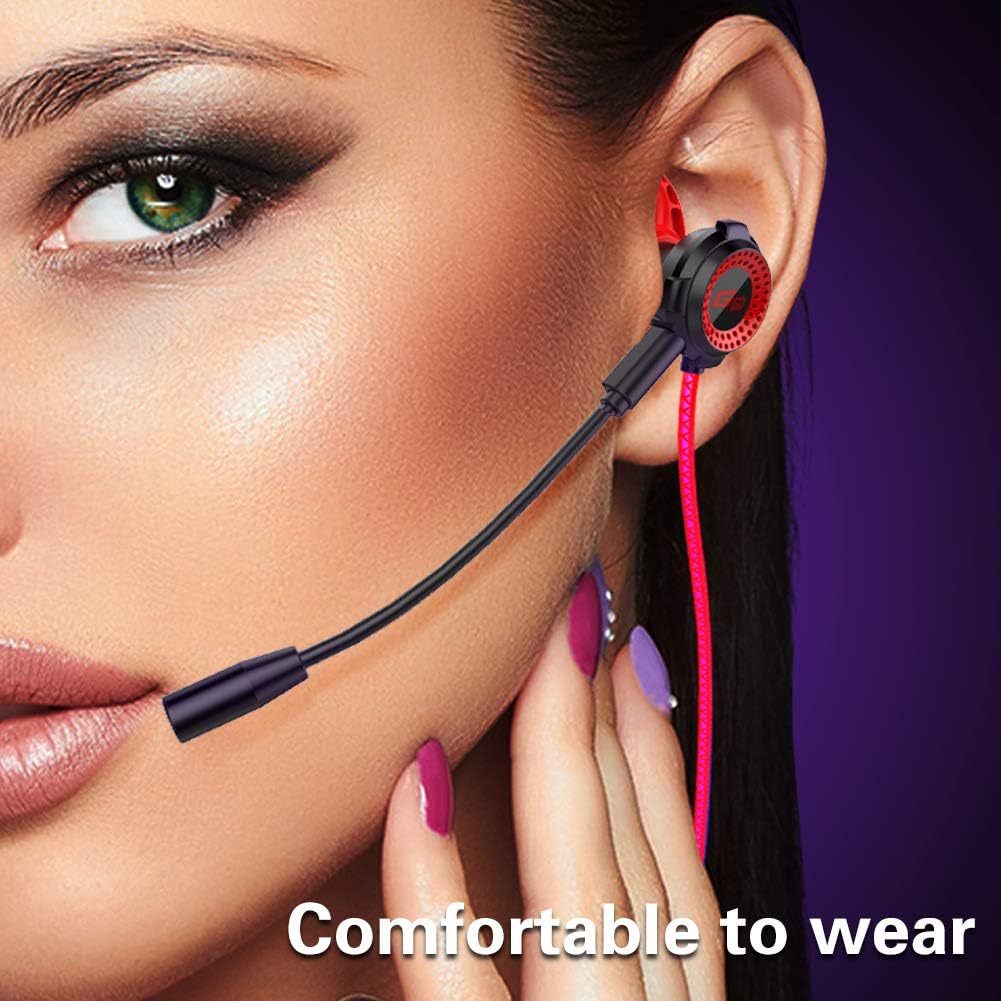 Auricolari cablati Brussel G11-A, auricolari da gioco universali in-ear con microfono, compatibili con tutti i telefoni, PC e lettori MP3 con interfaccia da 3,5 mm, colore nero._voghion.com
