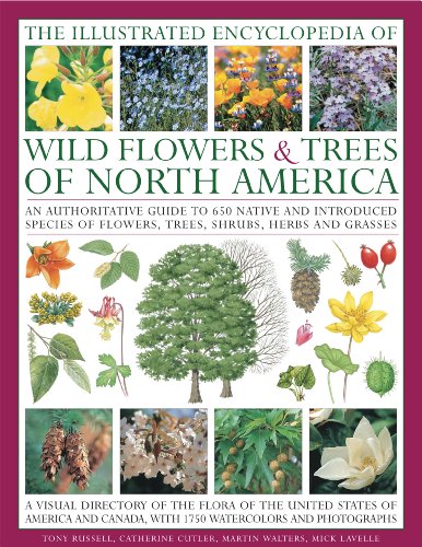 The Illustrated Encyclopedia of Wild Flowers &amp; Trees of North America: An expert reference and identification guide to over 2000 wild flowers and ... beautiful watercolours, maps and photographs by Tony Russell