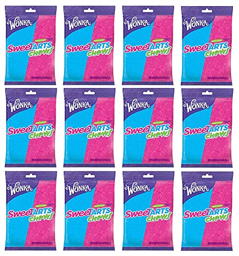 wonka sweetarts chews tangy candy: 12 packs of 4.2 oz