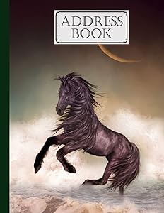Address Book: Horse Cover Address Book, Record Birthday, Phone Number, Address, Email and Notes, 120 Pages, Size 8.5" x 11" Design by Annelies Rose