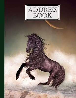 Address Book: Horse Cover Address Book, Record Birthday, Phone Number, Address, Email and Notes, 120 Pages, Size 8.5" x 11" Design by Annelies Rose