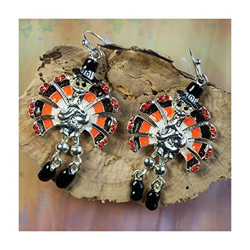 Seasons Jewelry Thanksgiving Turkey with Hat Dangle Earrings