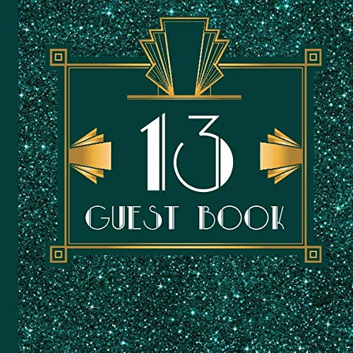13 Guest Book: Teal Guest Book Includes Gift Tracker and Picture Pages to Create a Lasting Keepsake to Treasure Forever by Gatsby Design