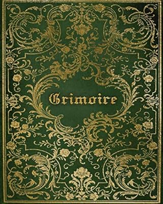 Grimoire: Magickal Book of Shadows For Recording Spells, Rituals, Esbat Celebrations and More | Green Gold Print