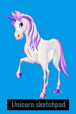 Unicorn sketchpad on graph paper: blue